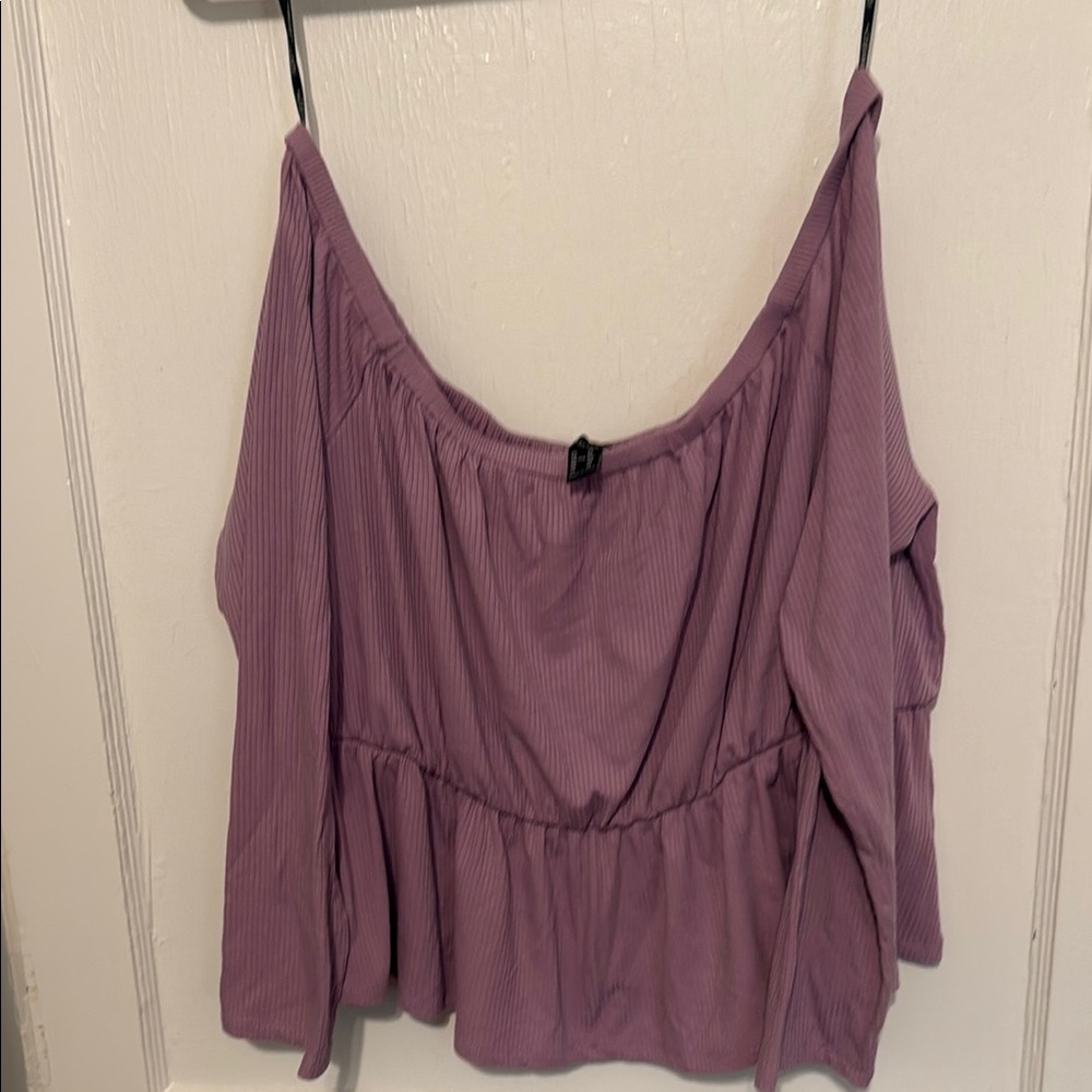 Forever 21 Mauve Off-Shoulder Blouse